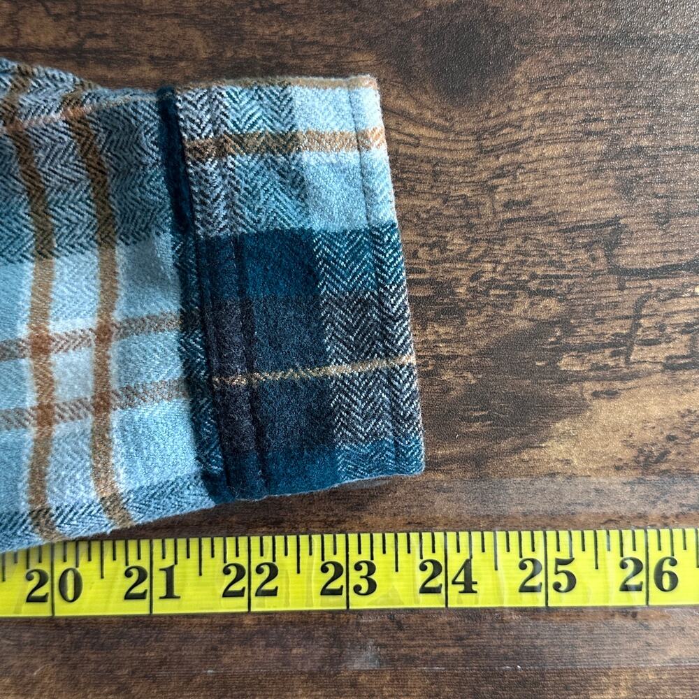 American Eagle Ahhmazingly Soft Flannel Shirt L Green Plaid Classic Fit EUC - Picture 5 of 10